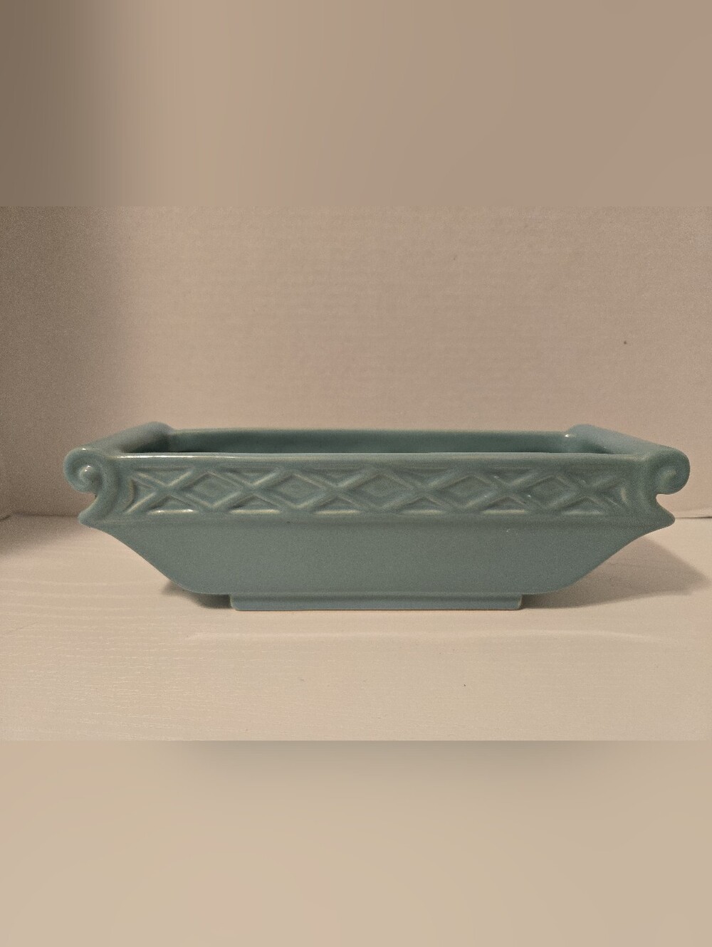 Vintage Planter Abingdon Art Pottery Planter Dish Green/Blue Cottagecore Bulb